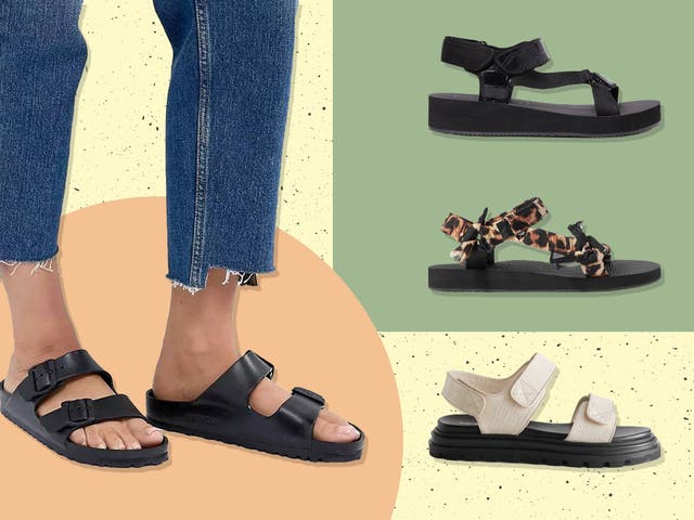 tan dad sandals